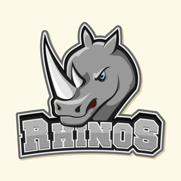Дизайн ілюстрації логотипу носорога — стоковий вектор