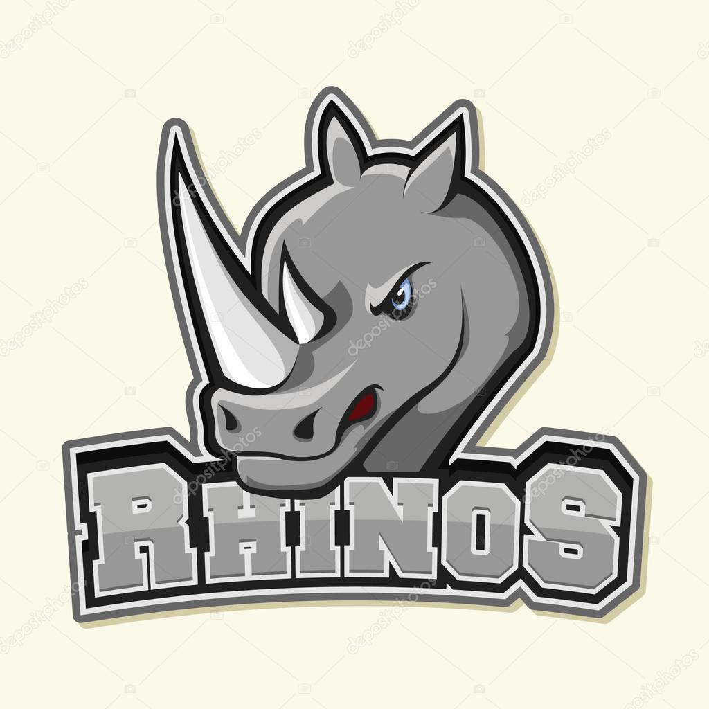Rhino logo illustration design