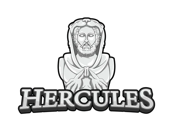 Hércules estatua ilustración diseño — Vector de stock