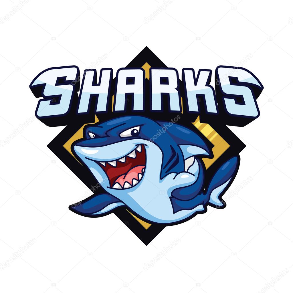 Shark illustration design colorful