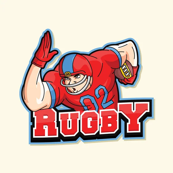 Rugby logo illustration design — Stock Vector