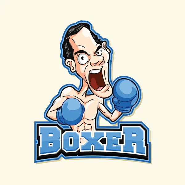 Création de Boxer logo illustration — Image vectorielle