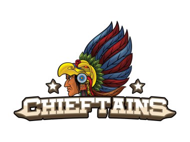 Chieftains banner illüstrasyon tasarımı