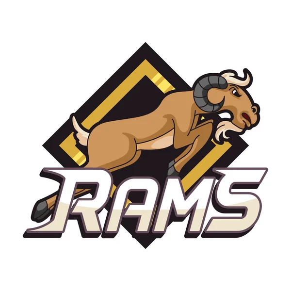 Rams banner illustration design — Stock vektor