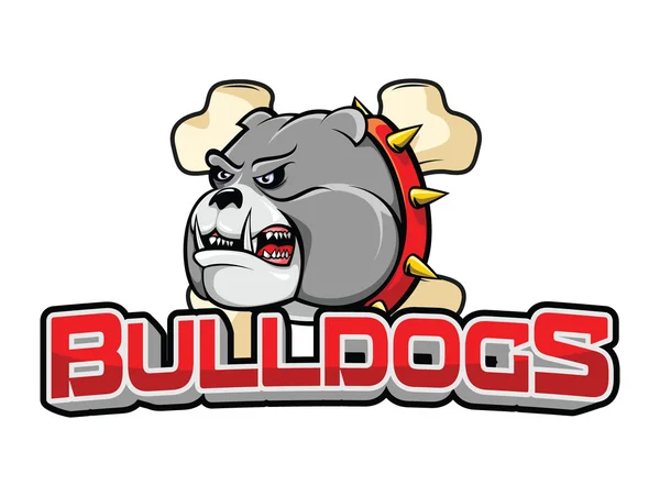 Bulldogs banner illustration design — Stock Vector