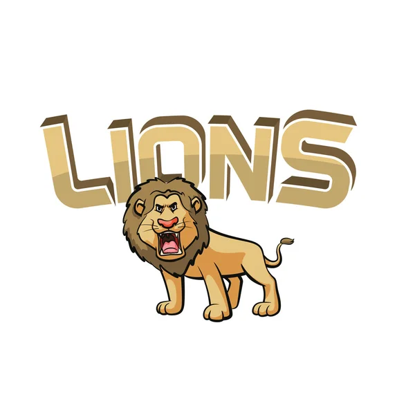 Lions banner illustration design — Stock vektor