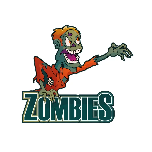 Zombies banner ilustración diseño colorido — Archivo Imágenes Vectoriales