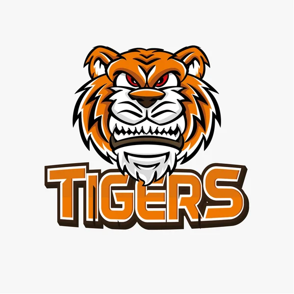 Tigers banner illustration design färgglada — Stock vektor