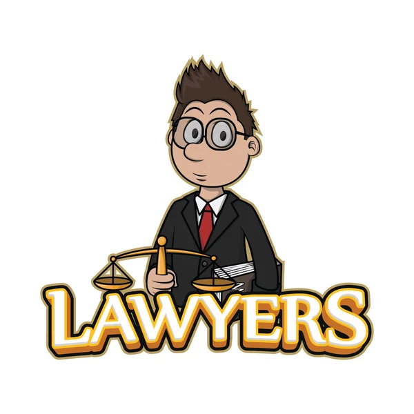 Rechtsanwälte Banner Illustration Design bunt — Stockvektor