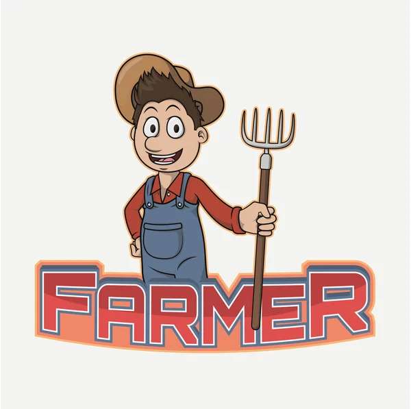 Illustration de bannière agriculteur design coloré — Image vectorielle