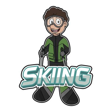 Kayak logo illüstrasyon tasarımı