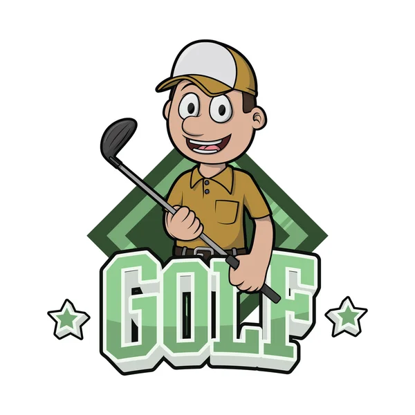 ゴルフのロゴ イラスト デザイン — ストックベクタ
