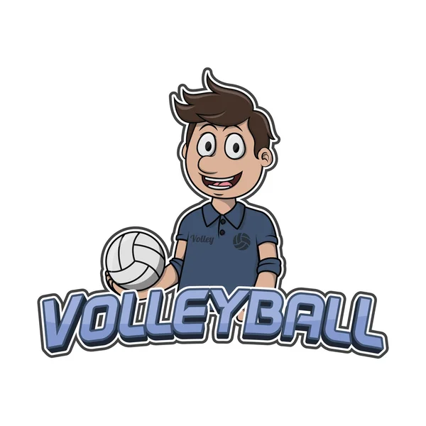 Дизайн логотипа волейбола — стоковый вектор