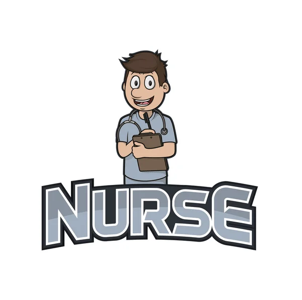 Nurse logo illustration design — Stock Vector