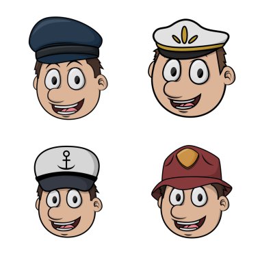 Meslek baş illüstrasyon tasarımı renkli