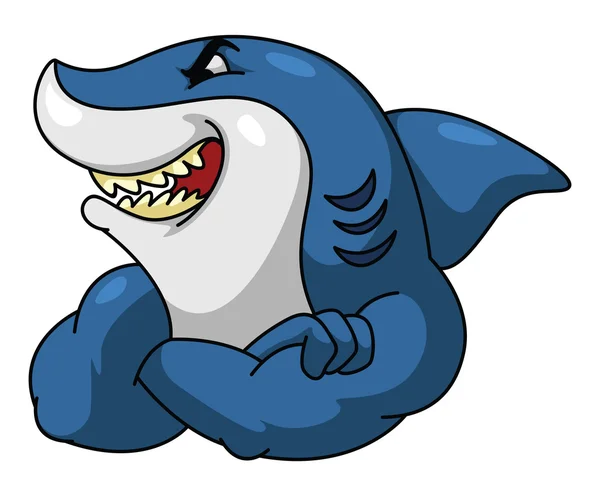 Hai-Zeichentrickfilm — Stockvektor