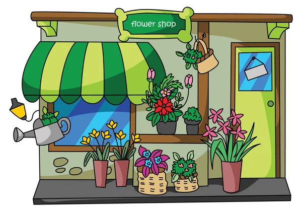 Tienda de flores — Vector de stock