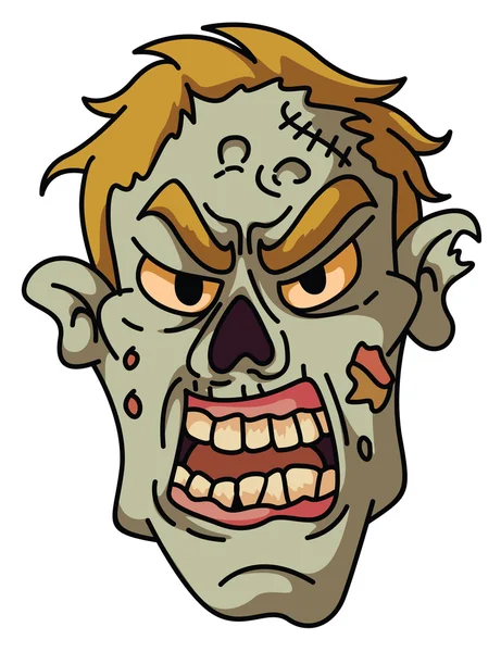 Cabeza de Zombie — Vector de stock