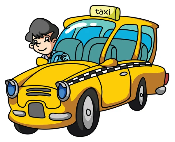 Taxi Driver ilustración — Archivo Imágenes Vectoriales