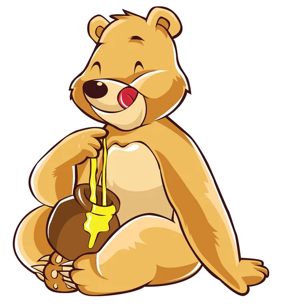 Honey Bear — Stockvector