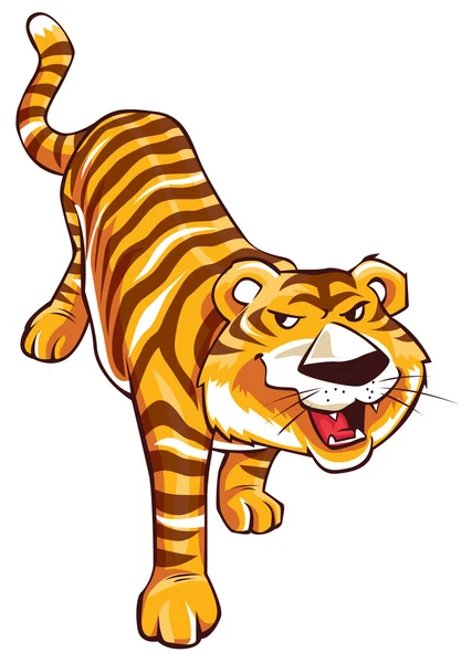 Tigre de dibujos animados — Vector de stock