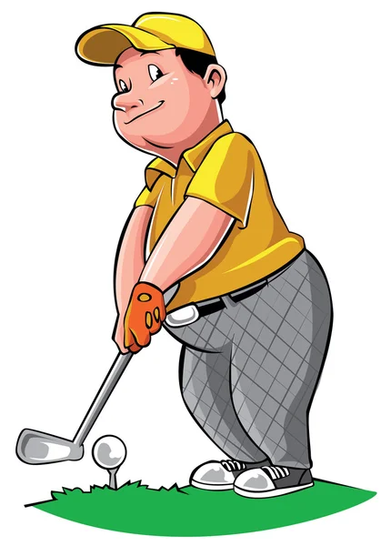 Golf oyuncusu — Stok Vektör