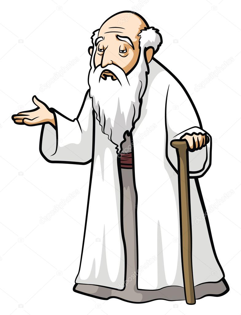 clipart alter mann mit stock - photo #36