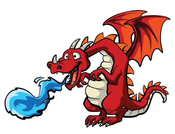 Dragón rojo — Vector de stock