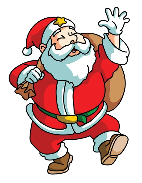 Santa claus isolated on white — Stock Vector