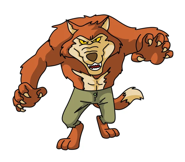 Loup-garou en colère — Image vectorielle