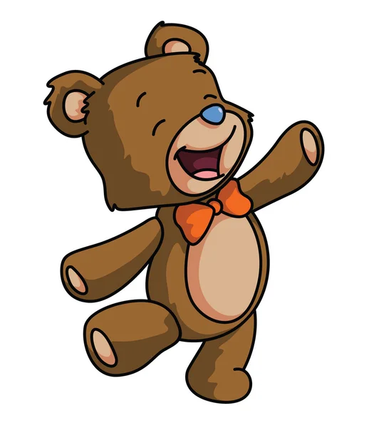 Glücklicher Teddybär — Stockvektor