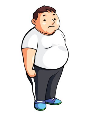Şişman adam çizgi film illüstrasyon