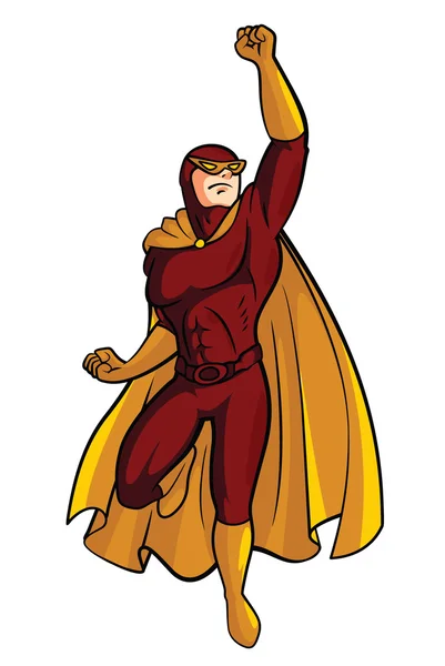 Red Super Hero Cartoon Ilustração —  Vetores de Stock