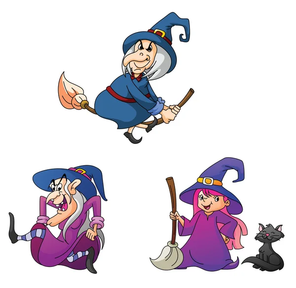 Witches  Illustration Collection — Stock Vector