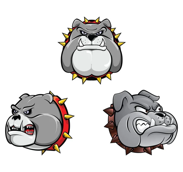 Colección Bull Dog Head — Vector de stock