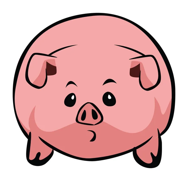 Funny cartoon pig — Stock Vector