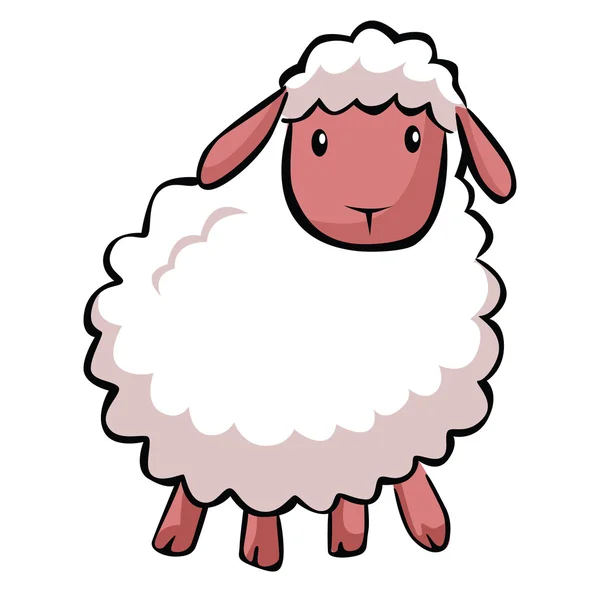 Drôle dessin animé moutons — Image vectorielle