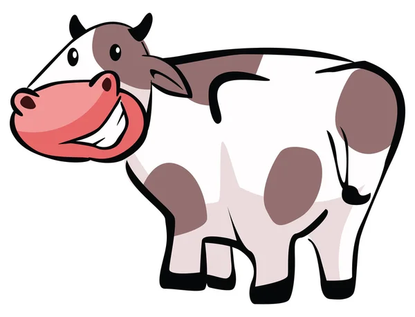 Funny cartoon cow — Stock Vector