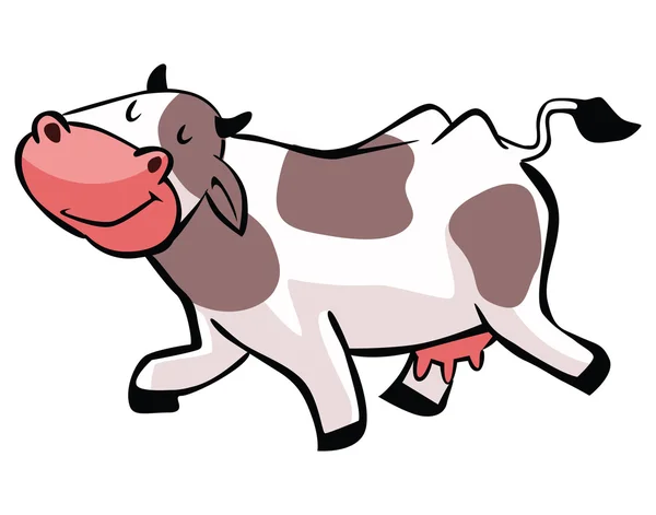 Drôle dessin animé vache — Image vectorielle