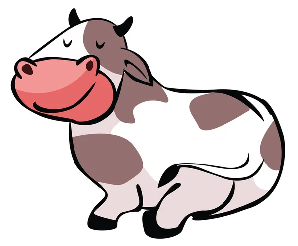 可爱的卡通牛 — 图库矢量图片