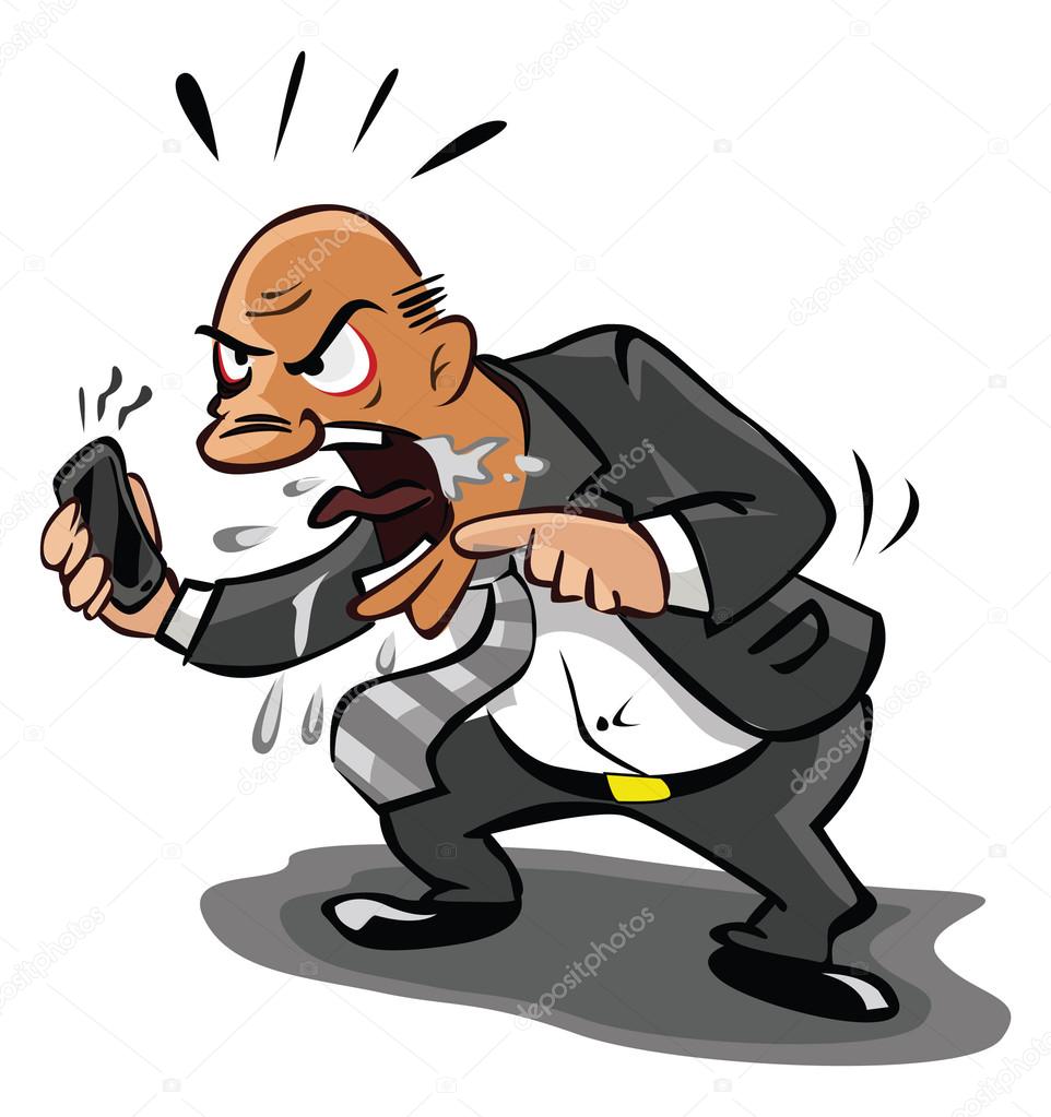 Angry Businessman with phone