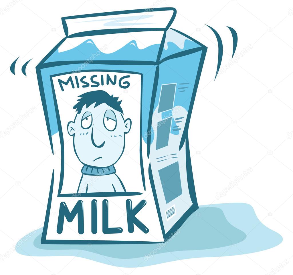 Missing man on milk