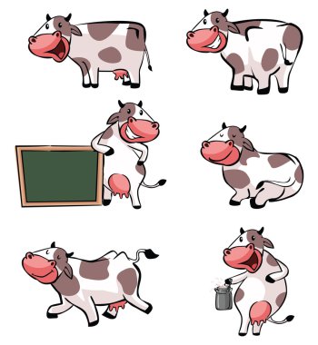 Komik karikatür inek