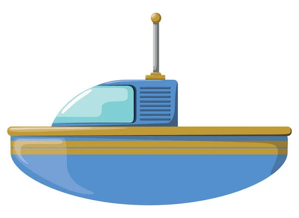 Juguete de barco en blanco — Vector de stock