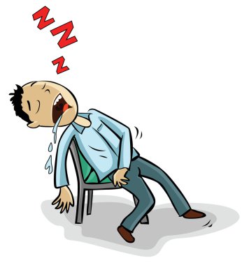 Yorgun overworked uyuyan adam