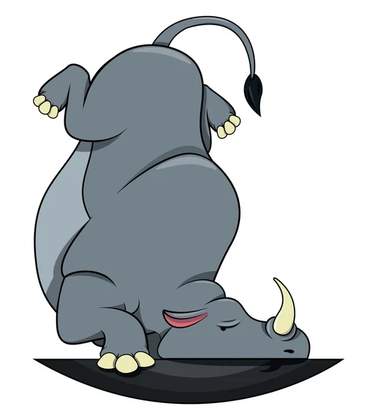 Rinoceronte gris jugueteando — Archivo Imágenes Vectoriales