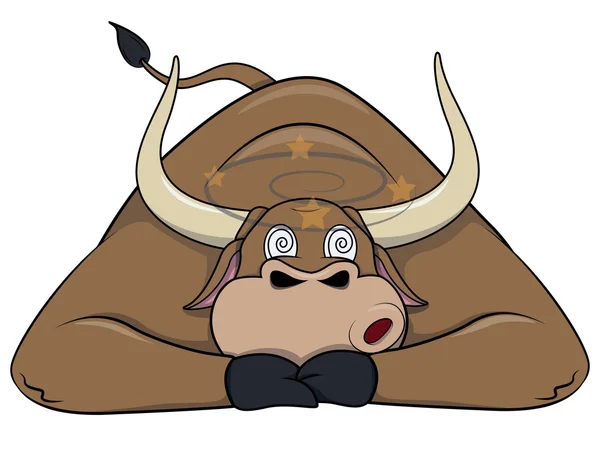Confused bull — 스톡 벡터