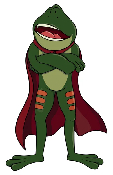 Super hero frog — ストックベクタ