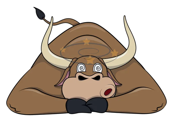 Confused bull — Stockvector