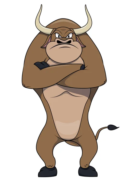 Upset Angry Bull — Stockvector